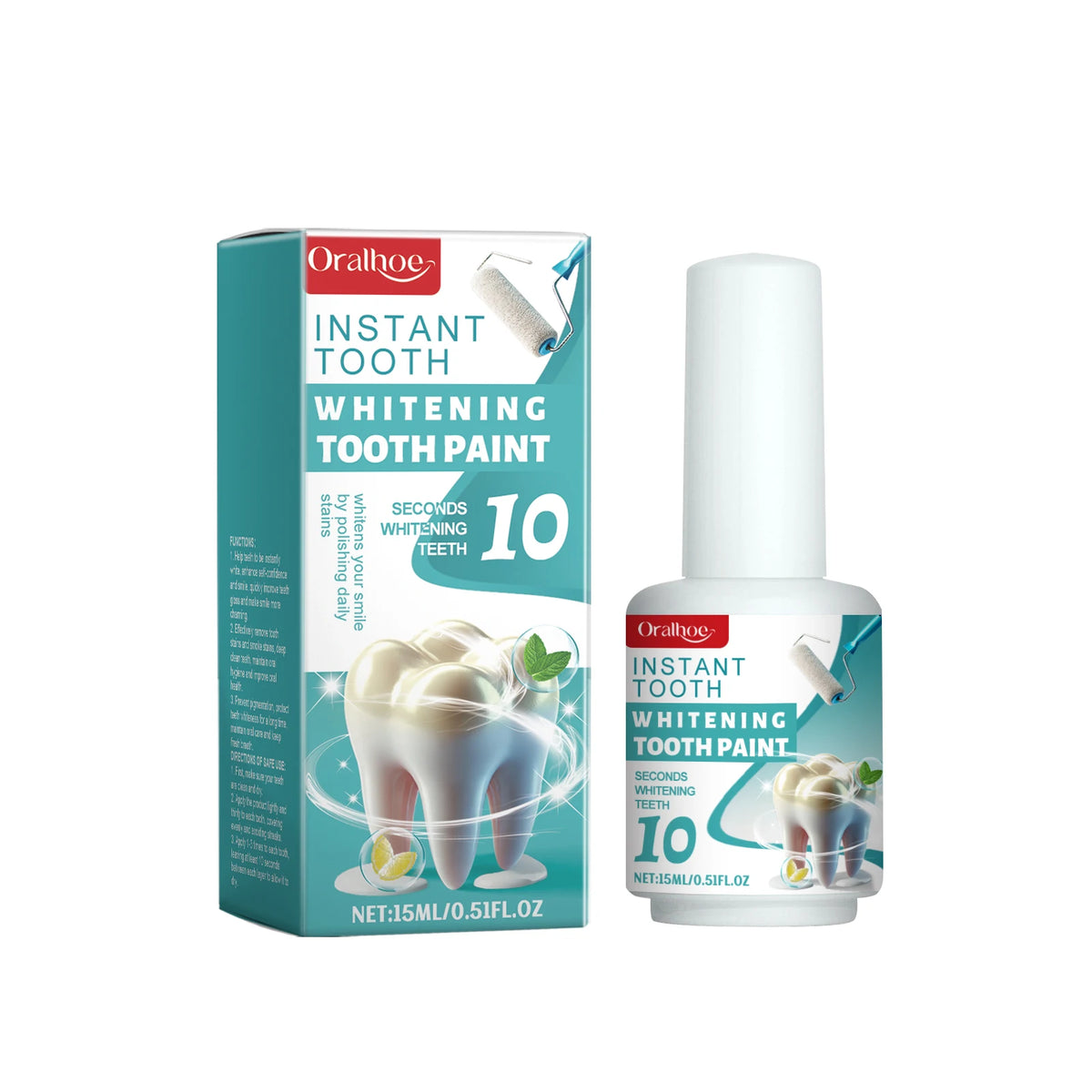 Instant Teeth Whitening Paint for Dental Stains and Brightening