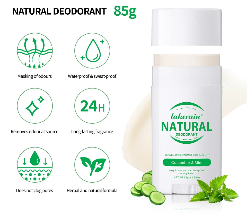 Long-Lasting Natural Solid Deodorant Stick