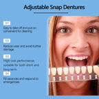Adjustable Snap-On Dentures for Instant Smile Repair