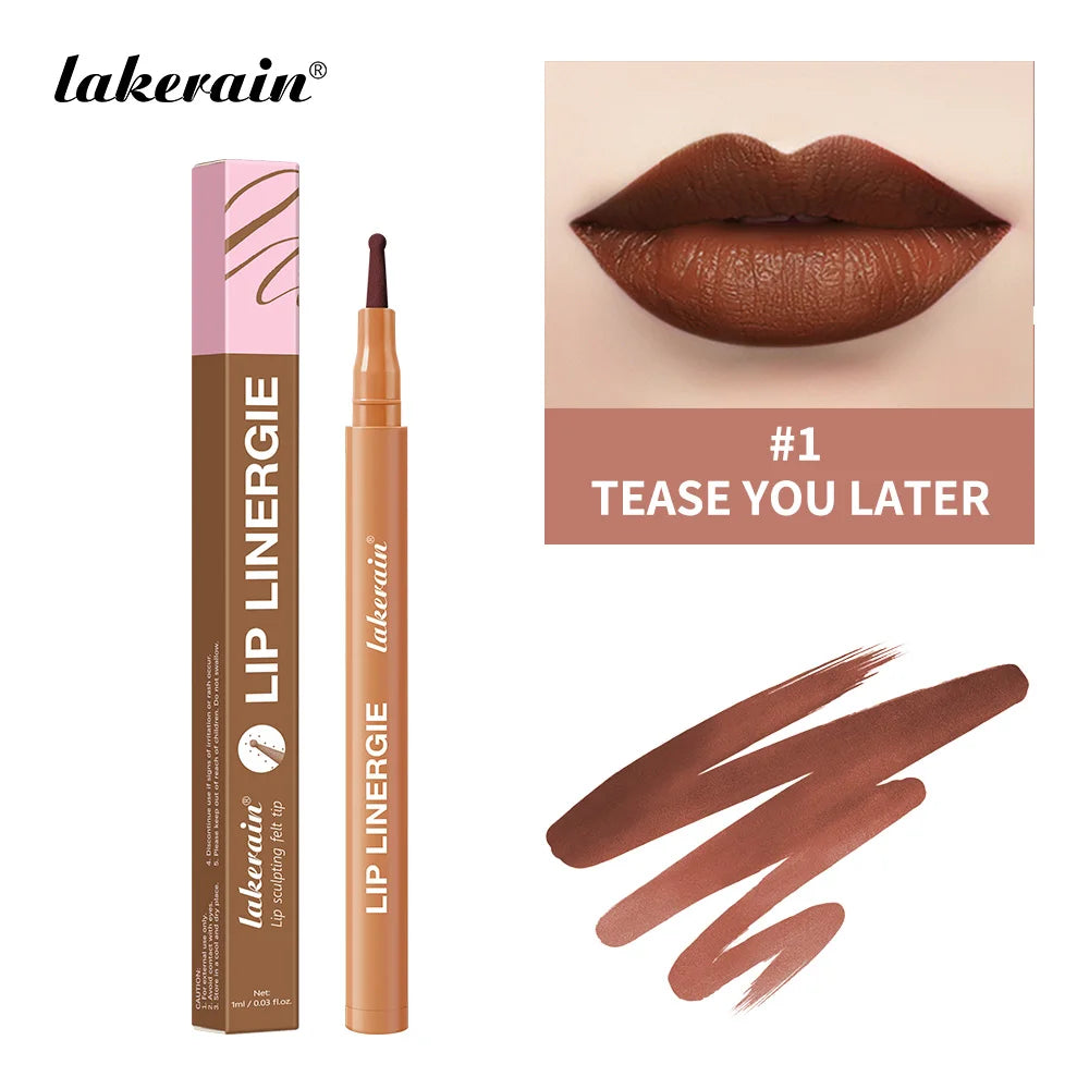 Waterproof Sculpting Ballpoint Felt Tip Lip Liner Stain