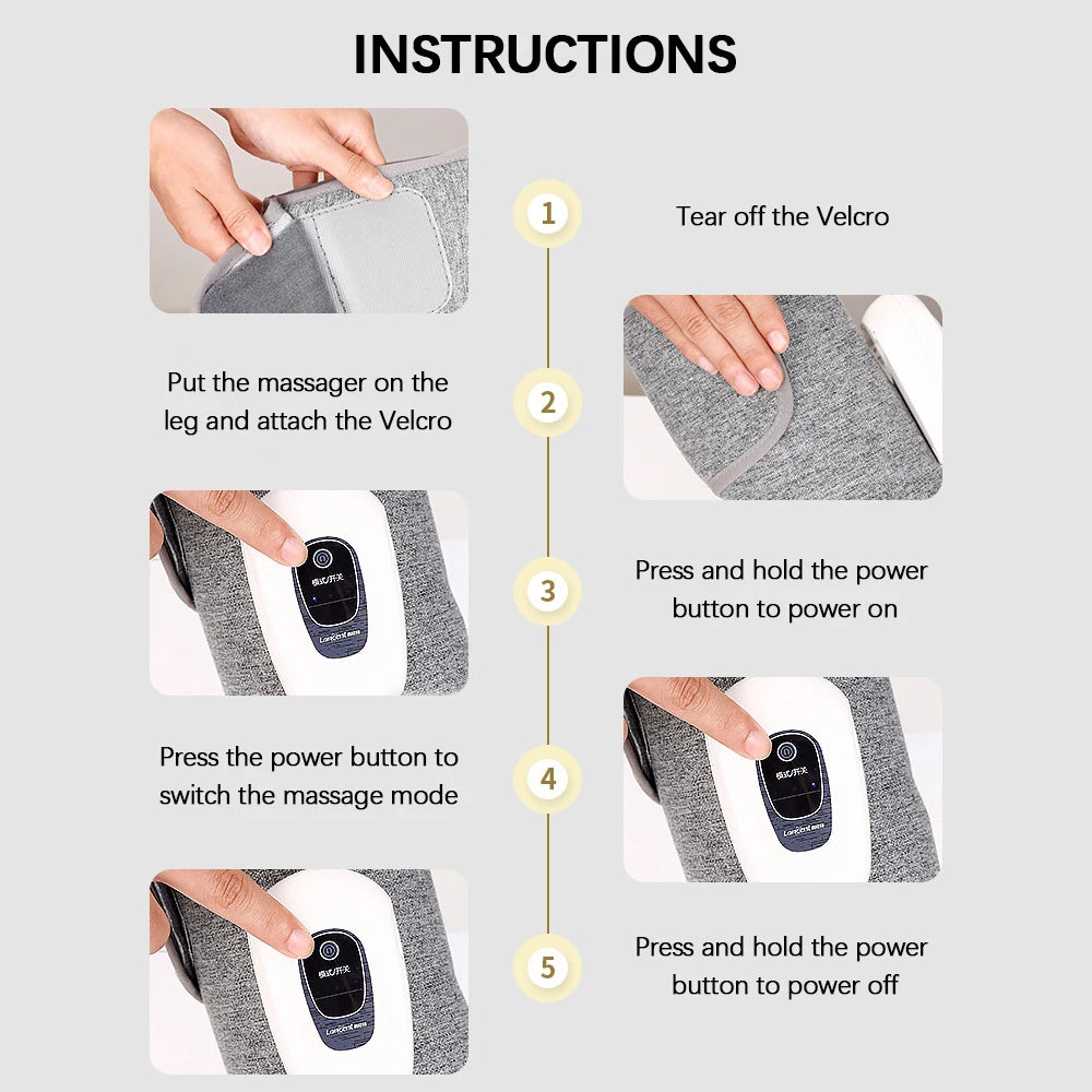 Wireless Air Pressure Calf Massager for Leg Pain and Fatigue Relief - 6