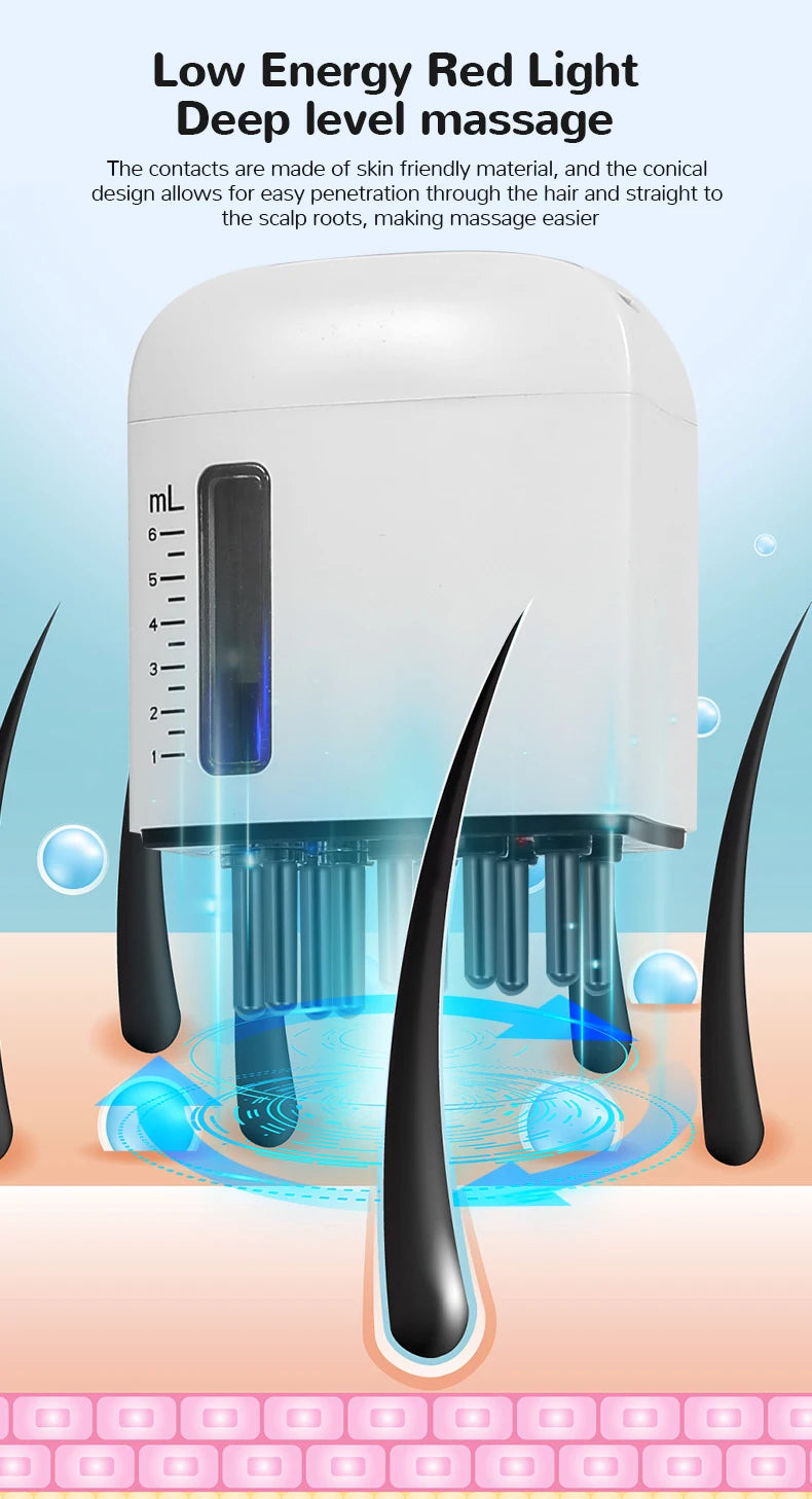 Electric Scalp Massager and Hair Oil Applicator Comb