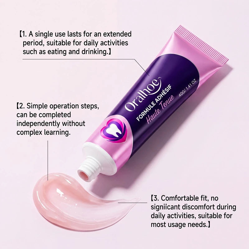 Silicone Denture Adhesive Cushion for Daily Stabilization
