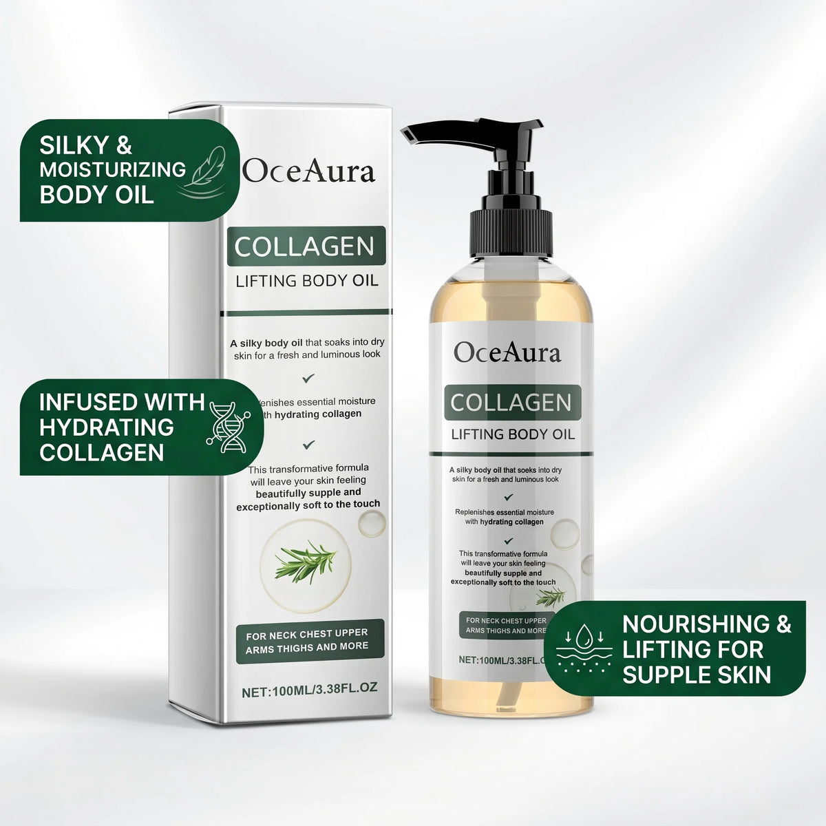 Collagen Body Firming and Hydrating Massage Oil