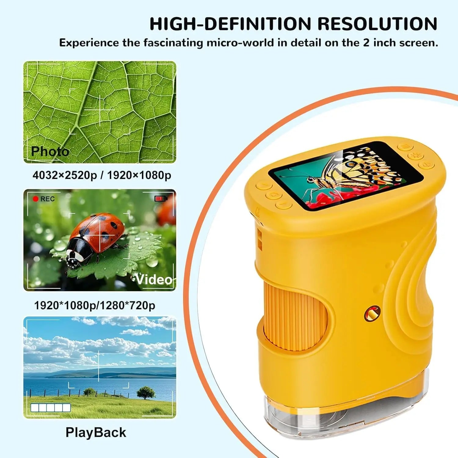 Portable Digital Handheld Microscope for Kids - 3