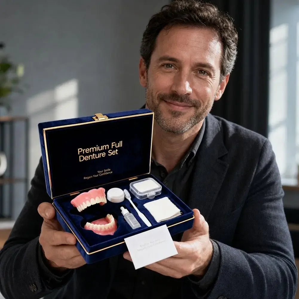 Temporary Cosmetic Denture Set for Instant Smile Correction