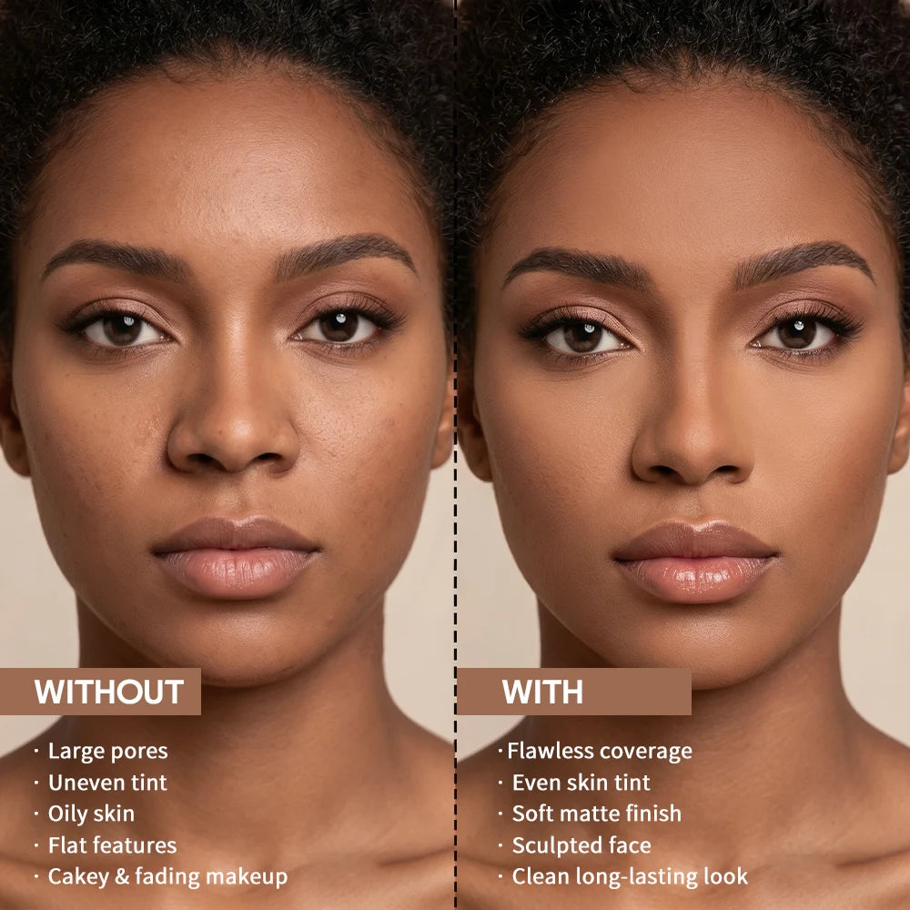 Matte Pressed Bronzer Powder for Sculpting and Face Contouring - 5