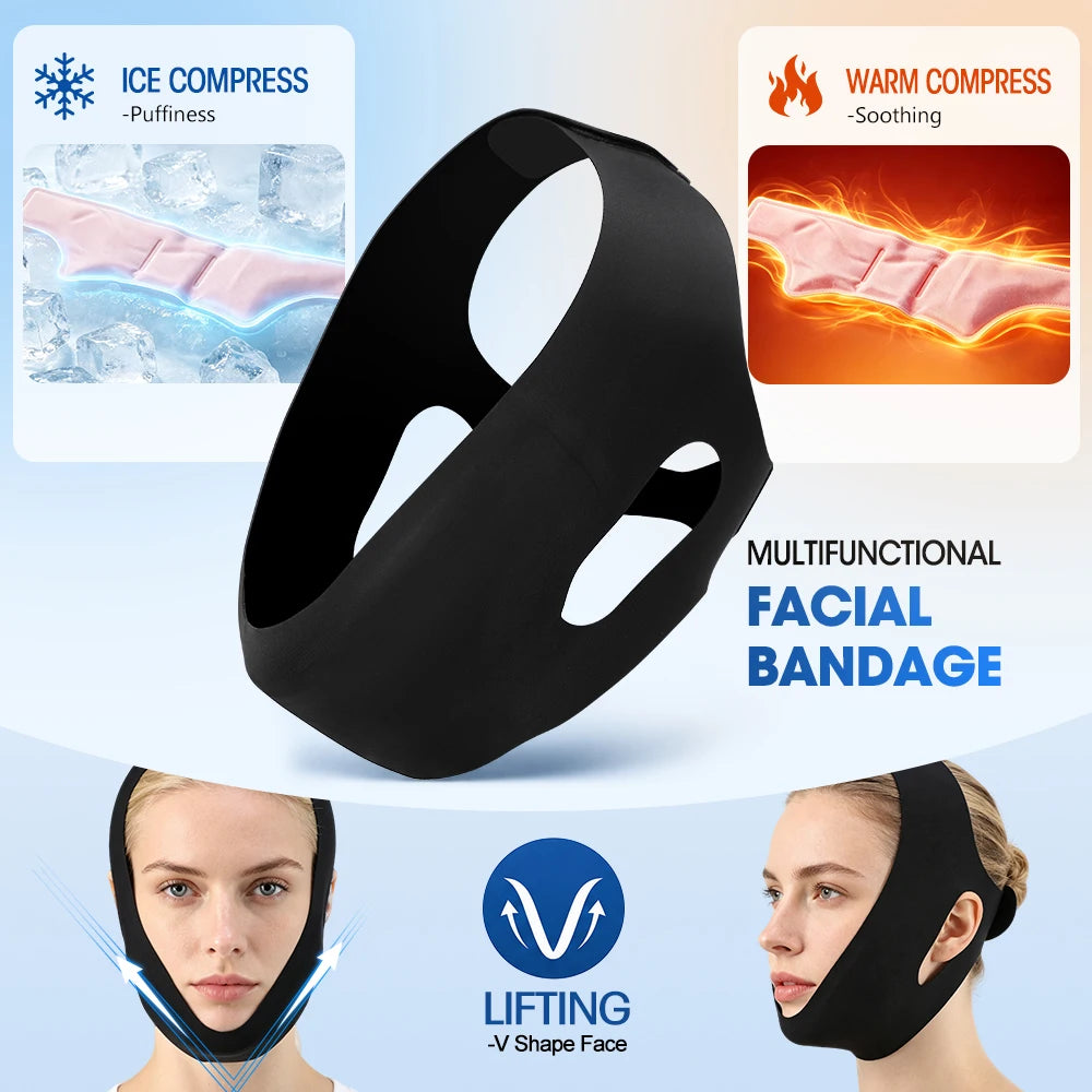 Hot and Cold Facial Compression Wrap for Chin and Face