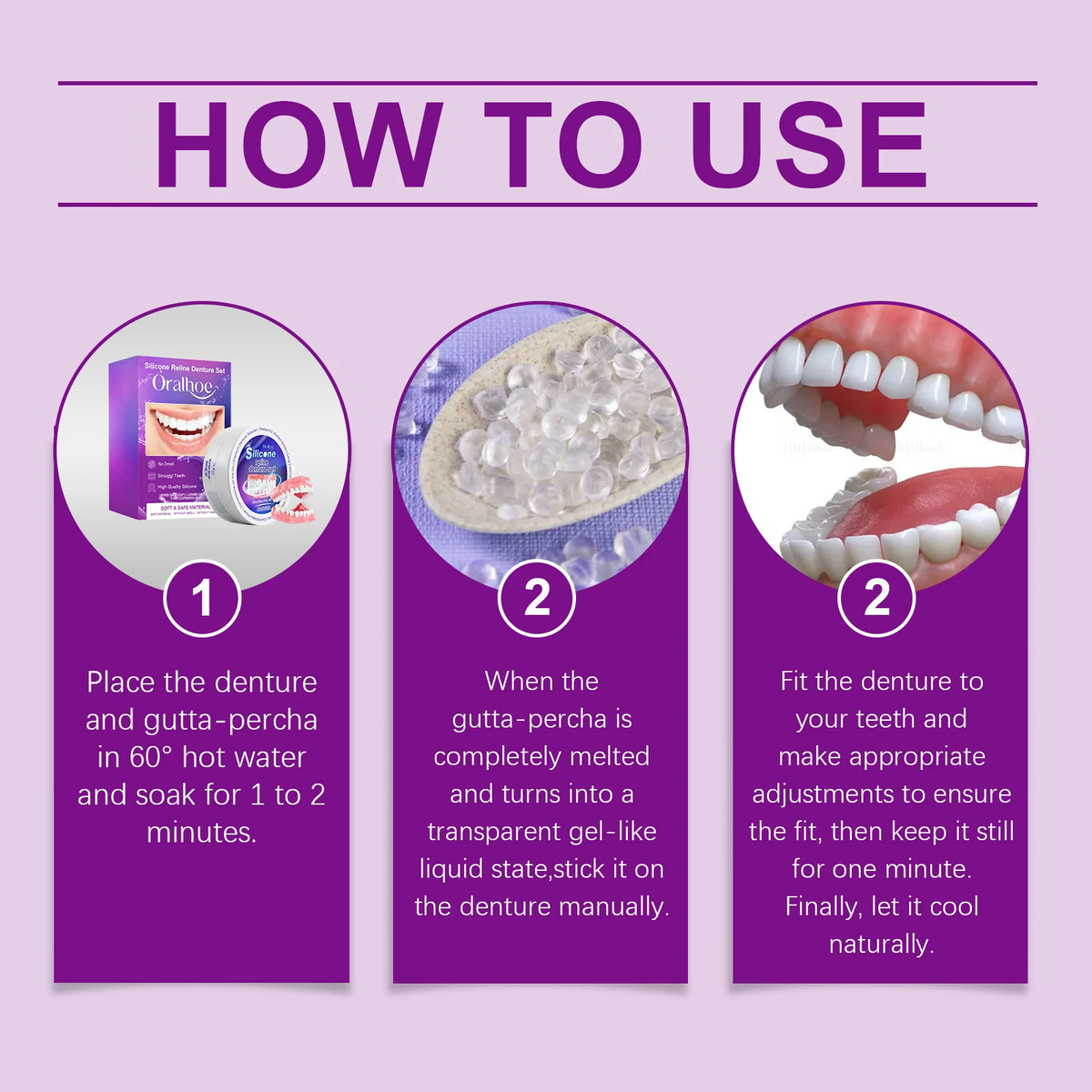 Silicone Reline Denture Set for Comfortable Fit and Perfect Smile