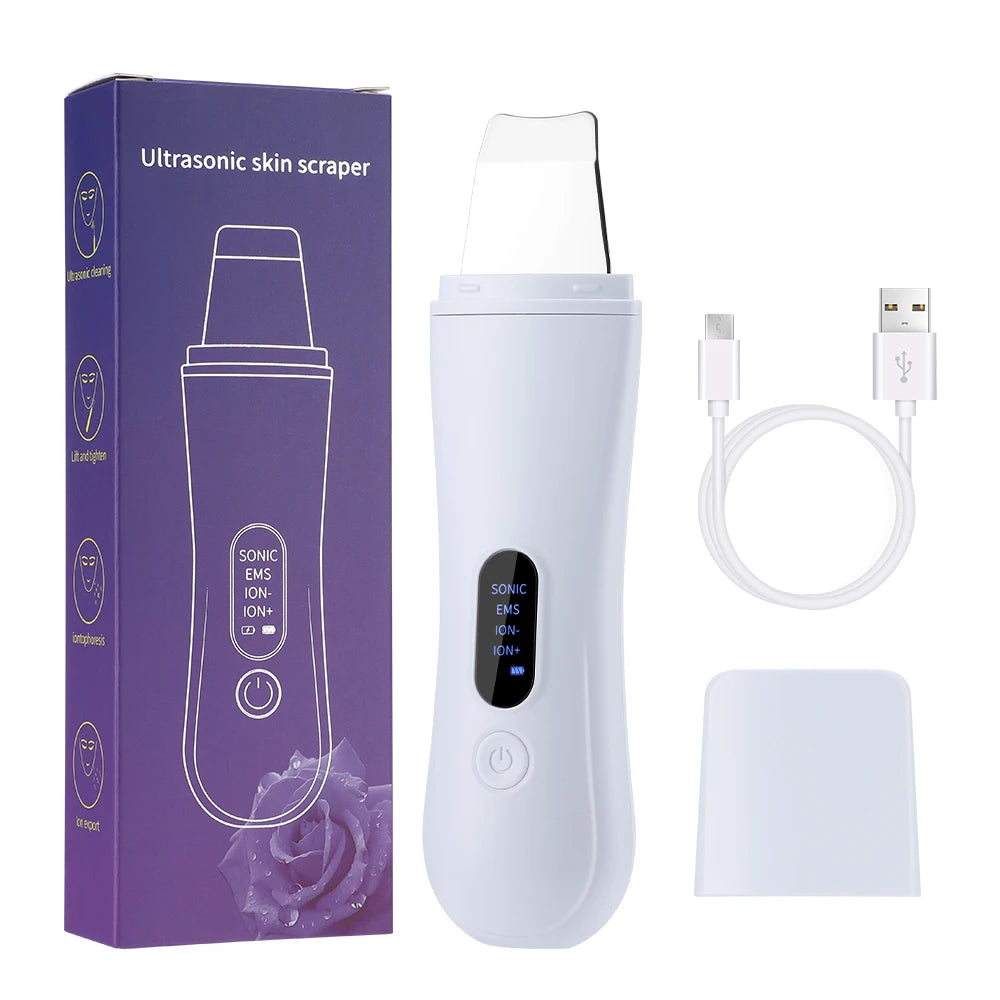 Ultrasonic Facial Skin Scrubber and Pore Cleaner - 18