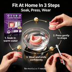 Comfort-Fit Silicone Denture Set with Cleaning Kit