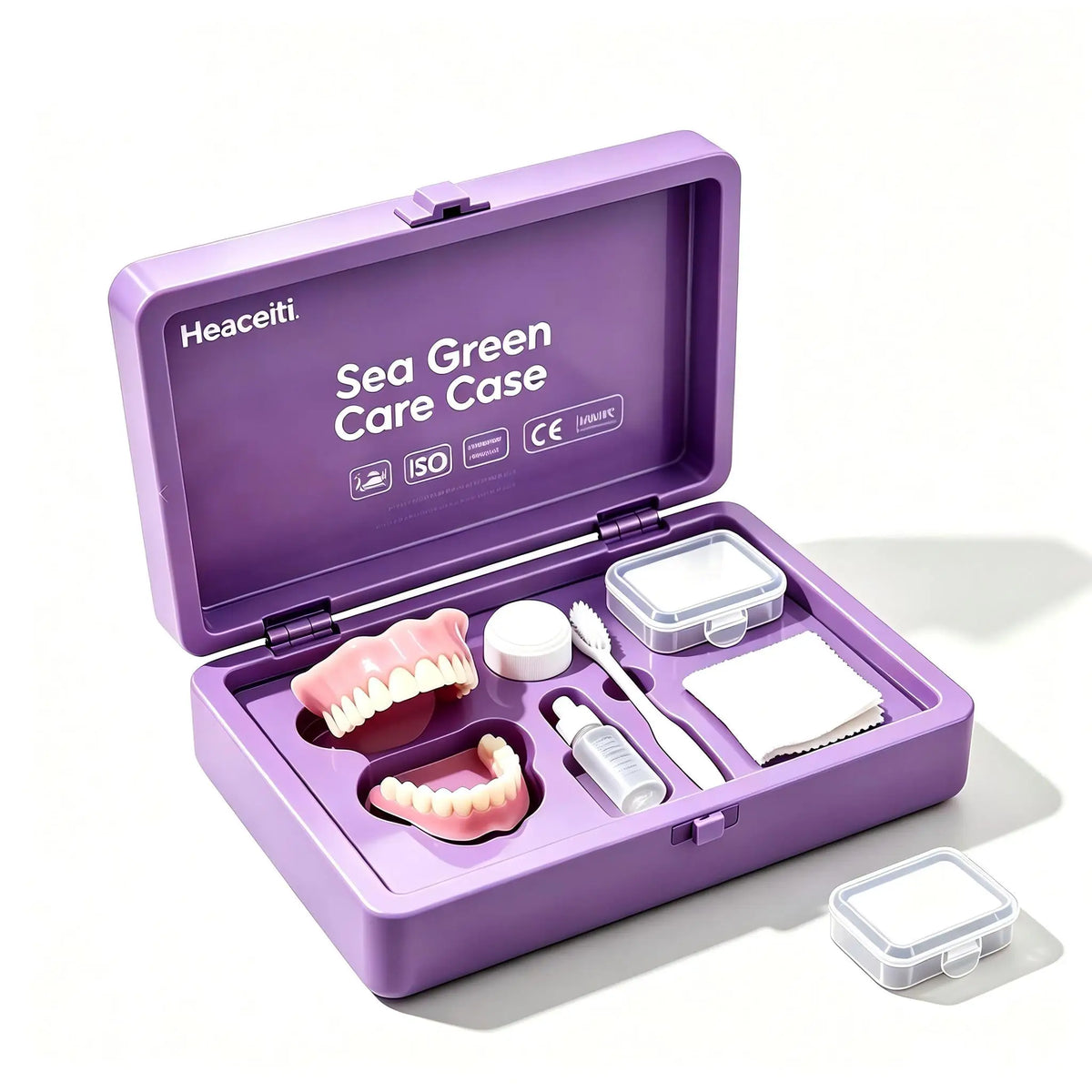 Realistic Cosmetic Denture Set with Travel Care Kit