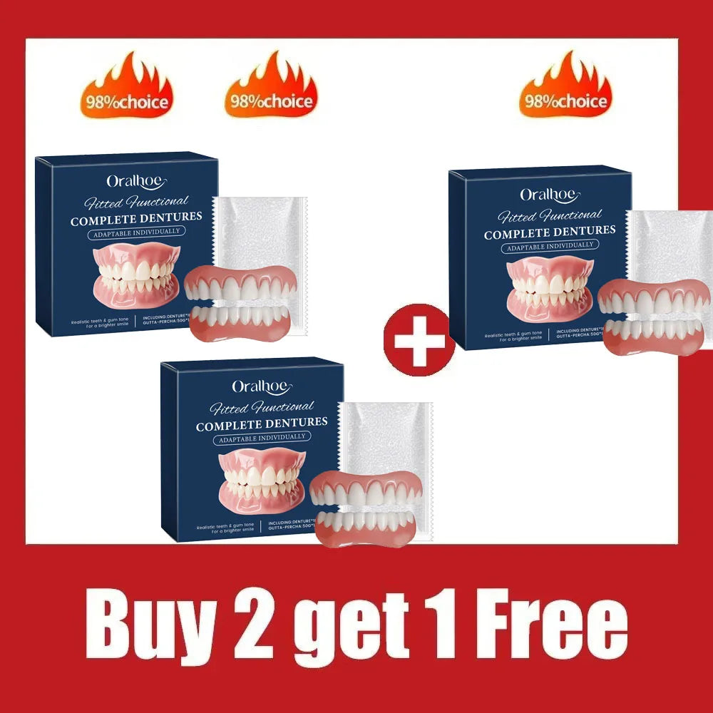 Custom Fit Cosmetic Denture Set for Instant Natural Smile - 8
