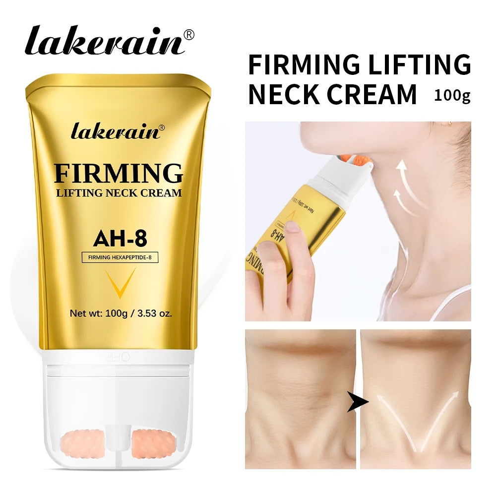 Firming and Lifting Neck Cream with Integrated Massage Roller
