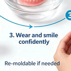 Instant Smile Moldable Silicone Denture Set for Upper and Lower Teeth