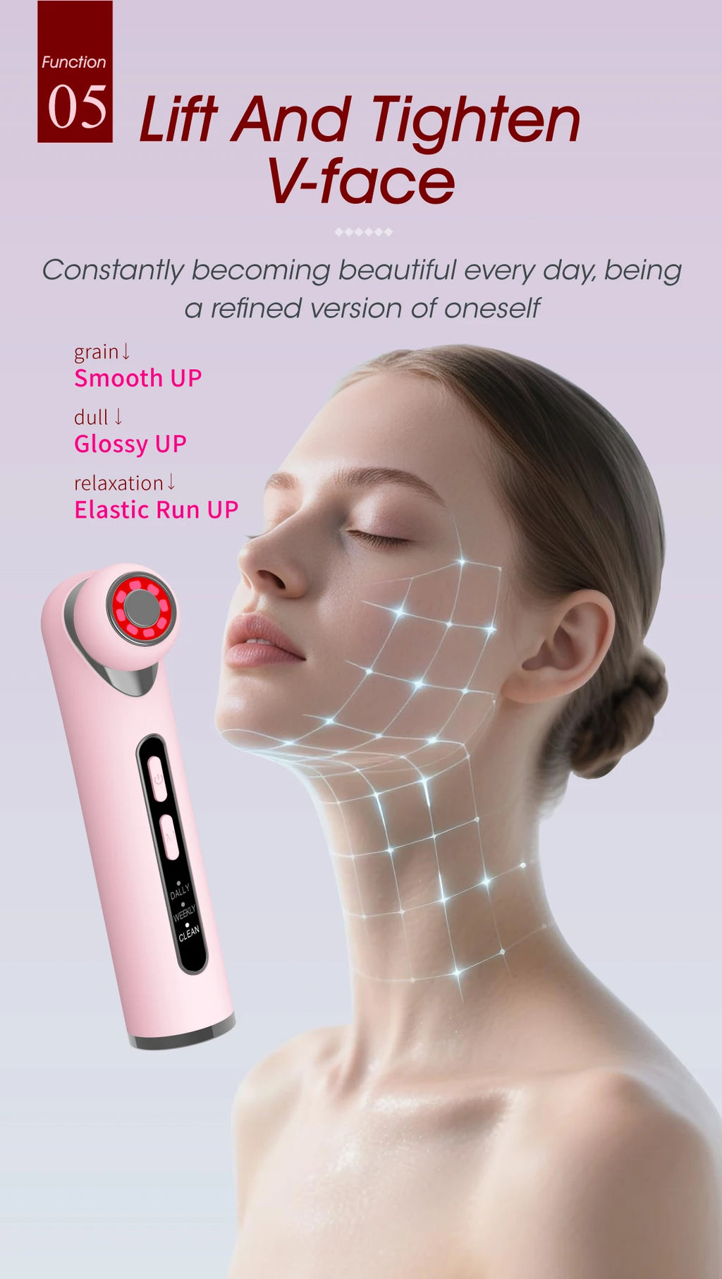 3-in-1 LED Photon Eye Facial Massager for Puffiness and Dark Circles