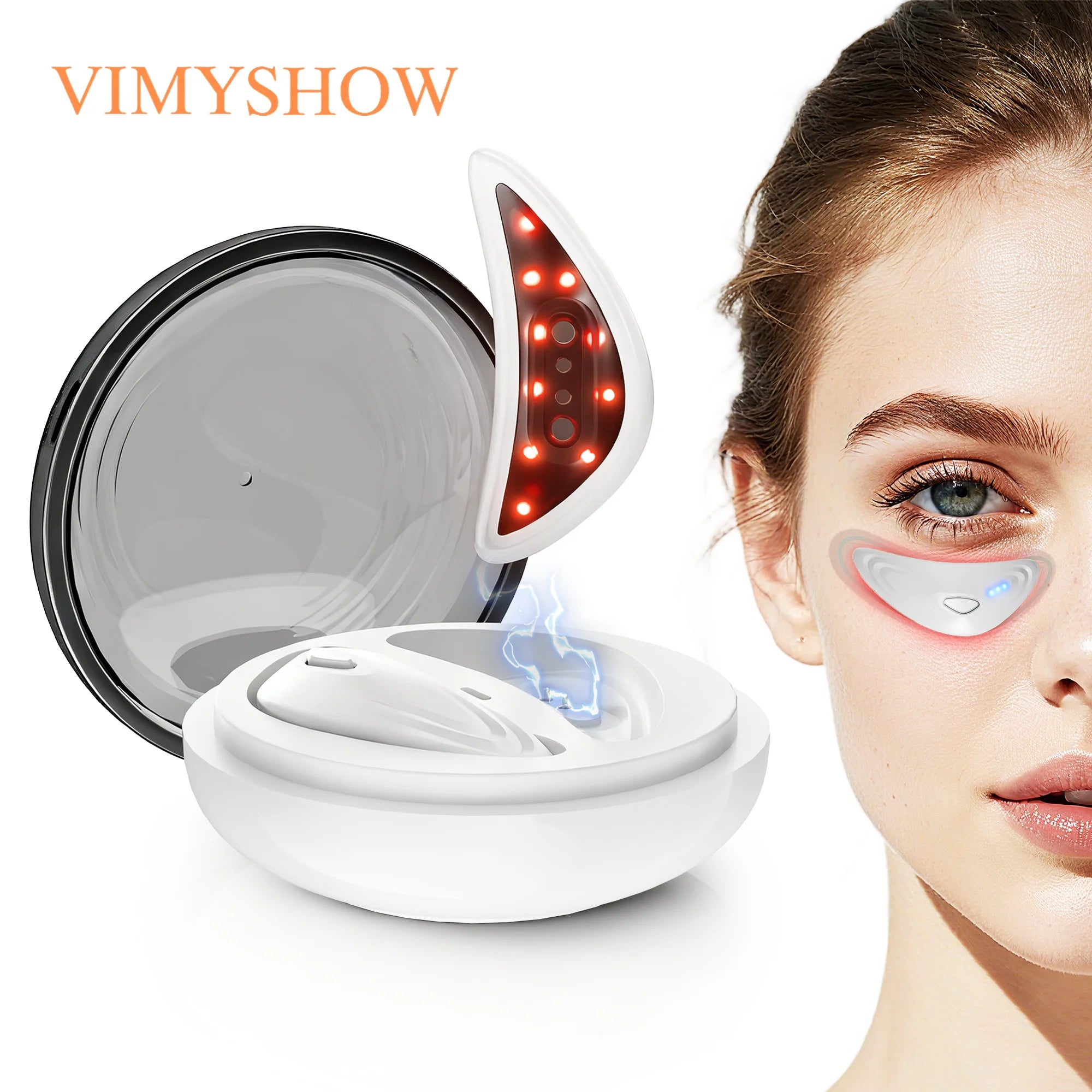 Red Light Microcurrent Under-Eye Massager for Dark Circles - 7