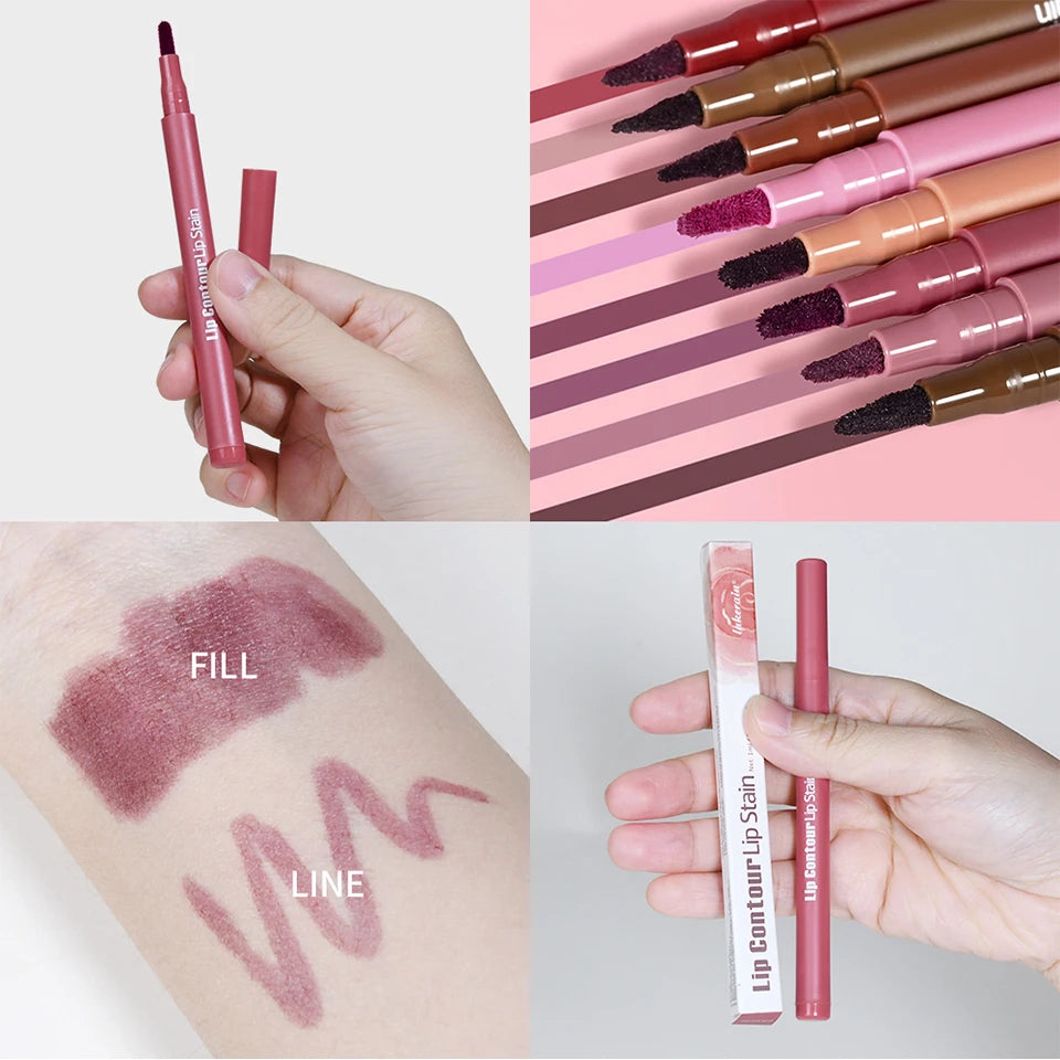 2-in-1 Dual-Sided Lip Contour Stain and Liner Pen