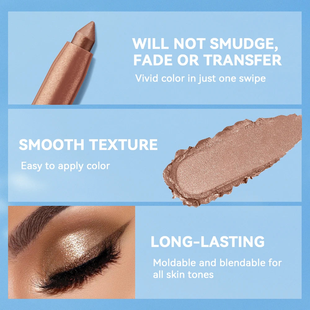Long-Lasting Waterproof Eyeshadow Pencil Crayon