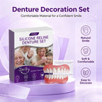 Cosmetic Silicone Denture Set for Natural Smile