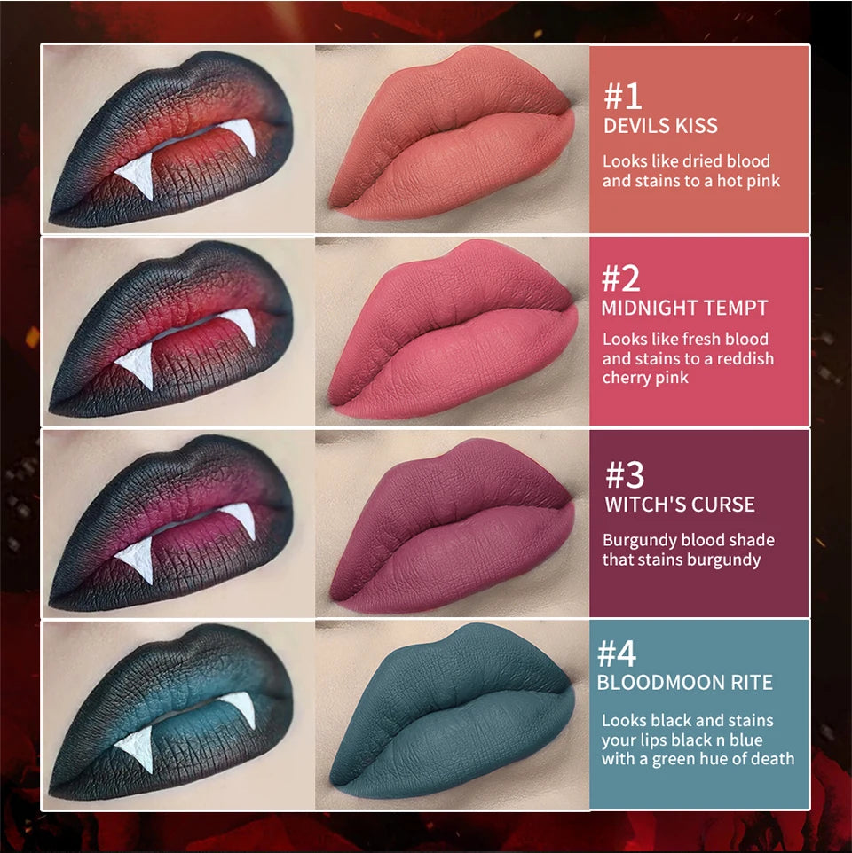Waterproof Matte Lip Stain for Halloween Makeup
