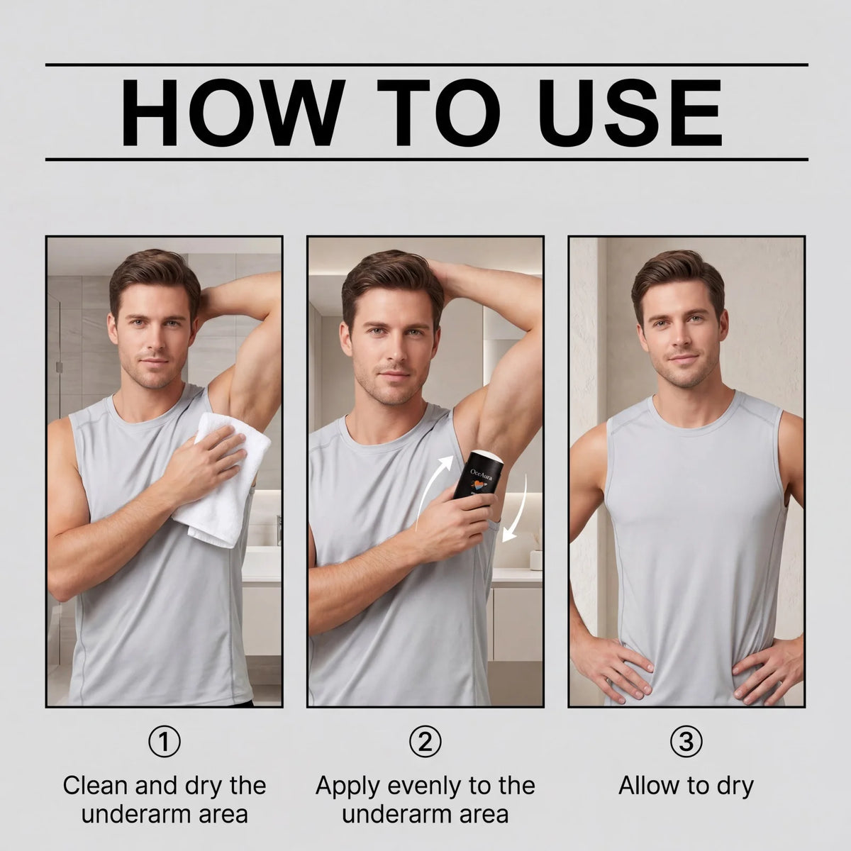 Long-Lasting Solid Deodorant Stick for Men