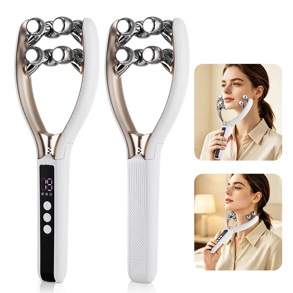 Electric 8-Ball Facial Contouring Massager with Micro-Vibration