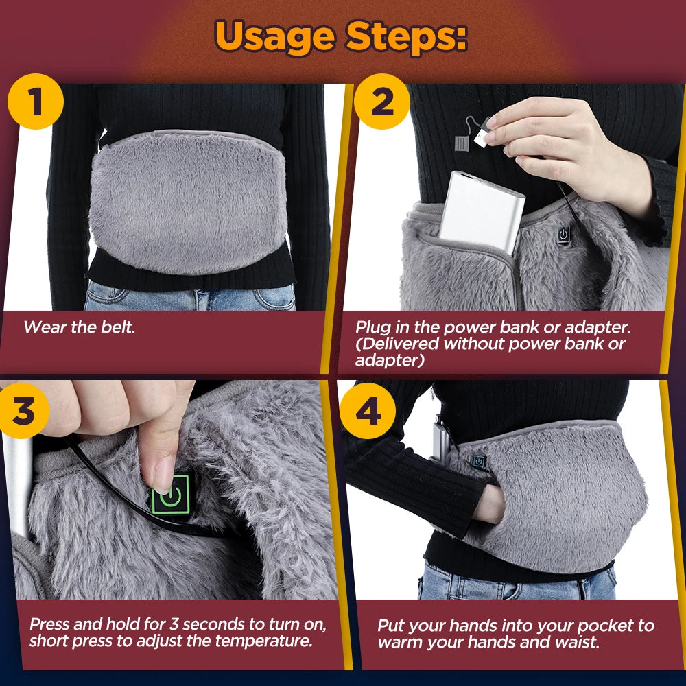 Electric Heated Waist and Abdomen Warming Belt
