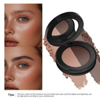 Dual-Tone Eyebrow Powder Palette with Grooming Brush