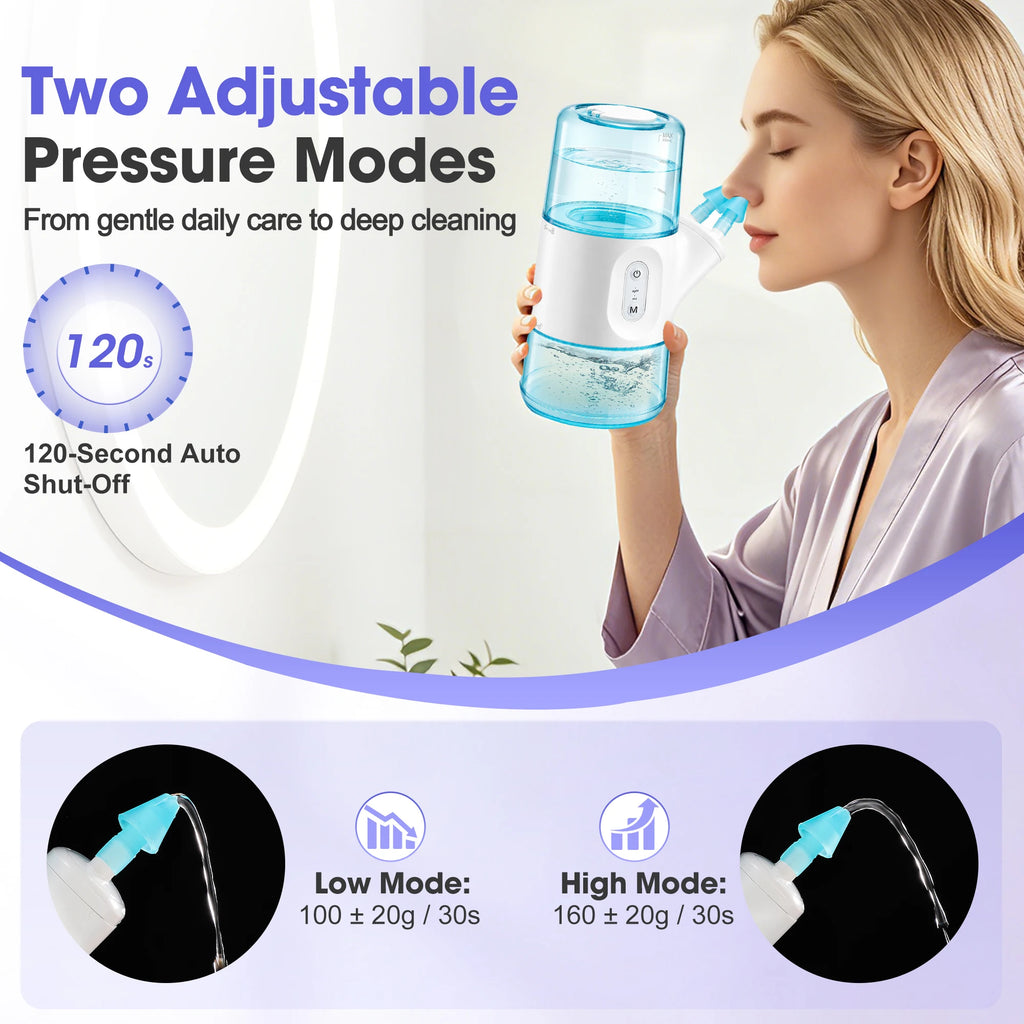 Rechargeable Electric Nasal Irrigator for Sinus Relief