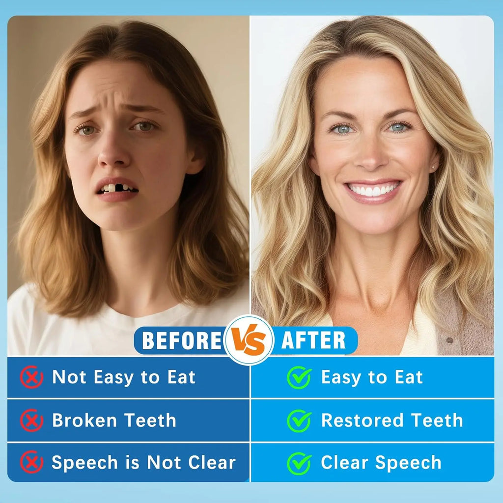 Removable Silicone Cosmetic Dentures for Instant Smile Enhancement