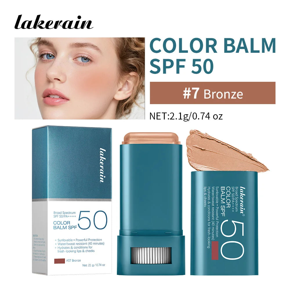 SPF 50 Tinted Sunscreen Blush Stick for Glowing Cheeks - 21