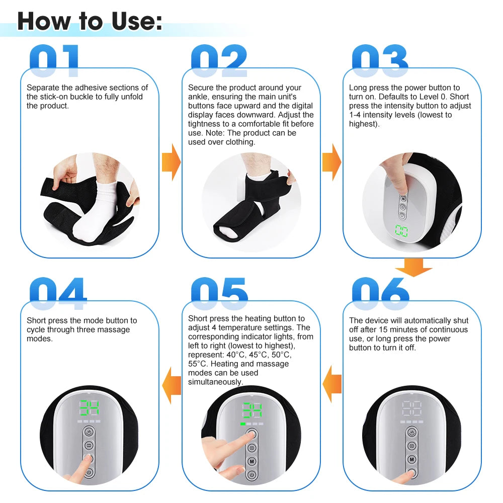 Wireless Heated Air Compression Foot and Ankle Massager - 14