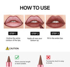 2-in-1 Waterproof Matte Lipstick and Lip Liner Crayon