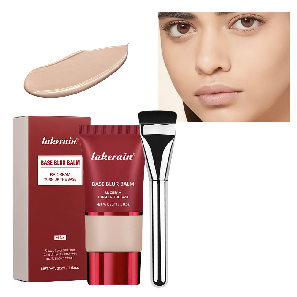 Blur Base Balm and Applicator Brush for Smooth Matte Finish