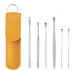 Stainless Steel Ear Wax Removal Cleaning Kit with Storage Case