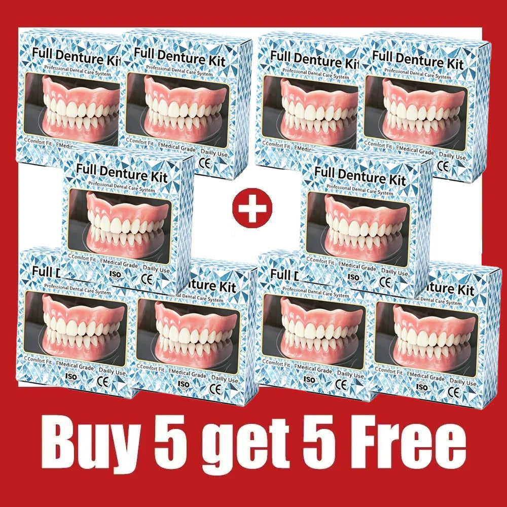 Natural Silicone Cosmetic Dentures for Instant Smile Restoration