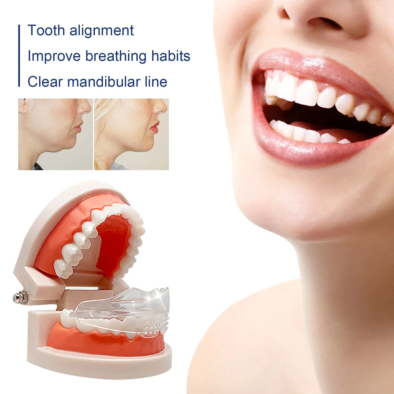 Adjustable Jaw Alignment and Teeth Straightening Orthodontic Brace