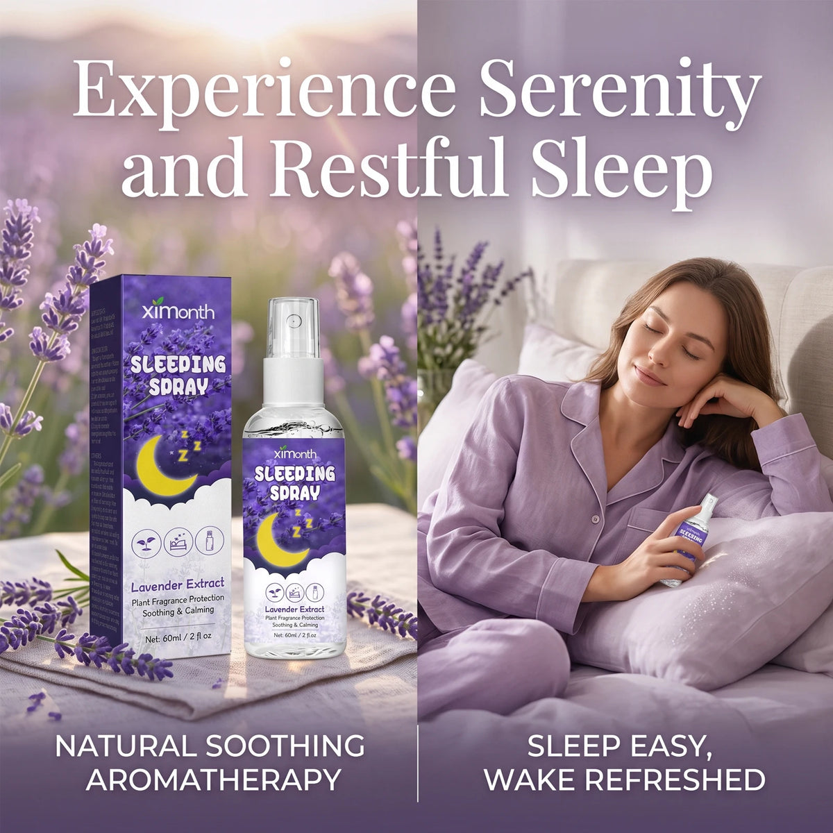 Calming Lavender Sleep Mist for Anxiety and Restful Nights