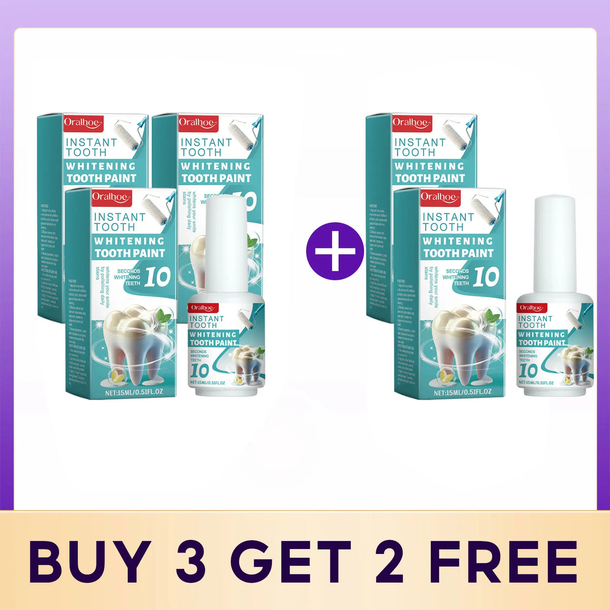 Instant Teeth Whitening Paint for Dental Stains and Brightening