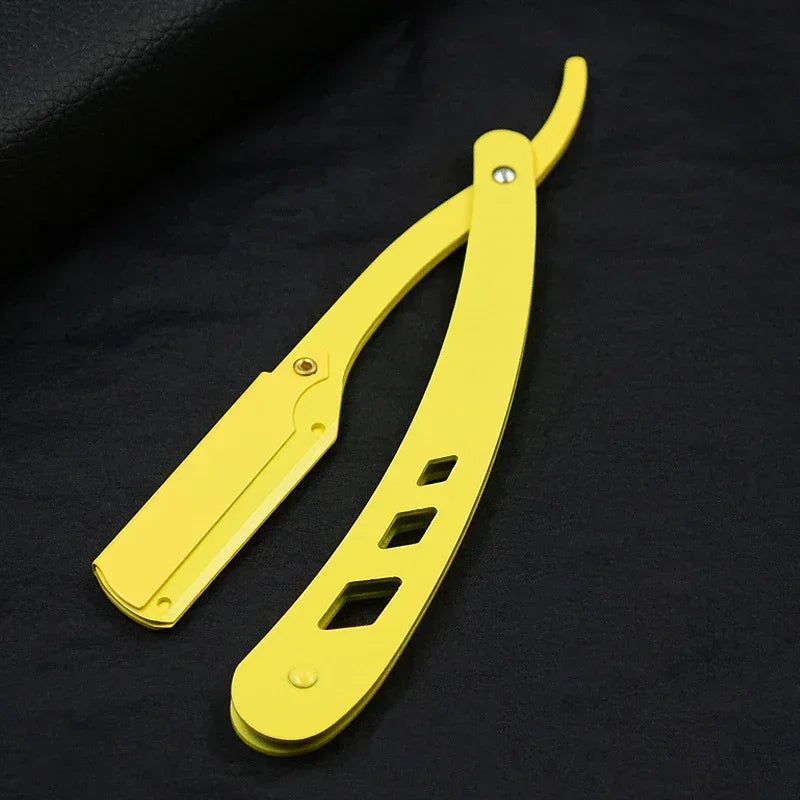 Professional Folding Straight Edge Barber Razor for Hair Shaving - 28