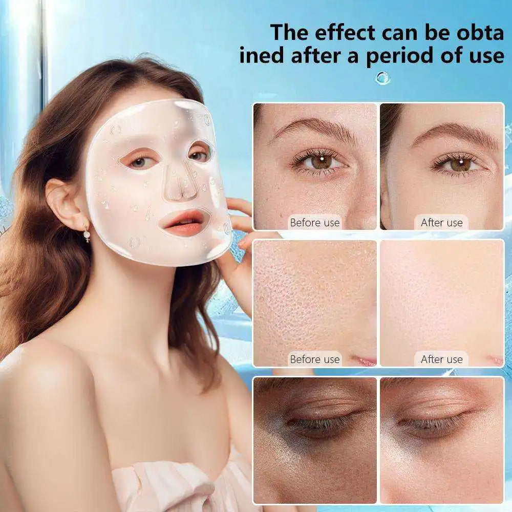 LED Red Light Therapy Face Mask with Cooling Gel Pack