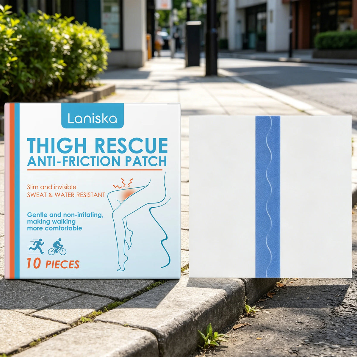 Invisible Anti-Chafing Thigh Patches for Walking and Sports