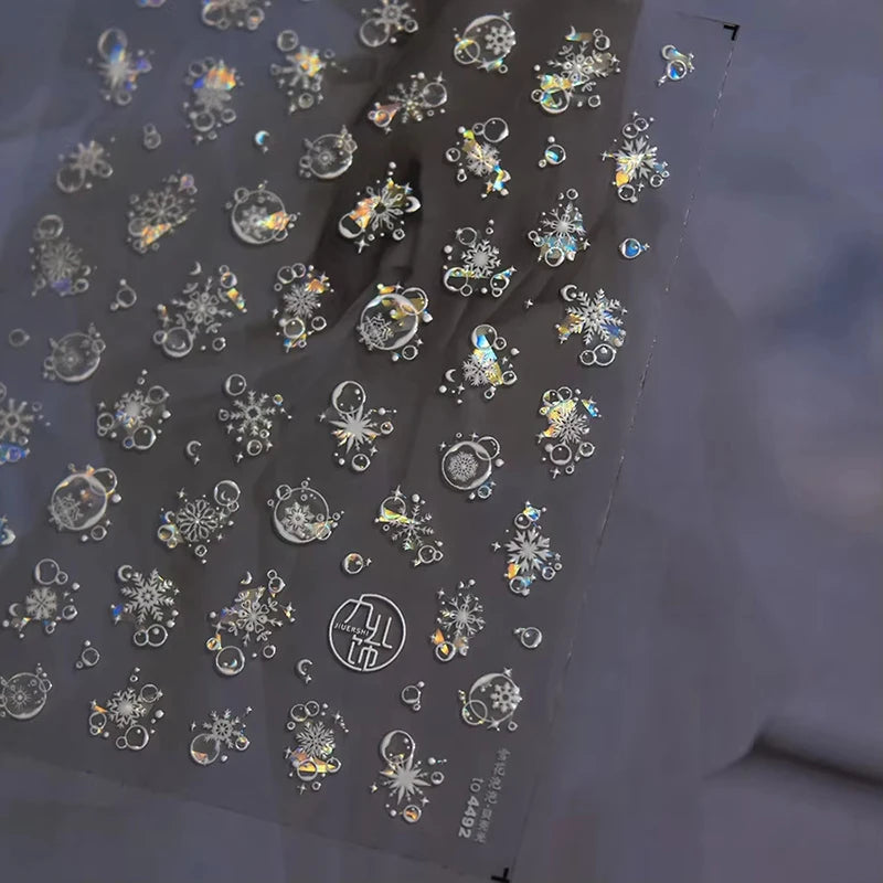 3D Christmas Cartoon Nail Art Sticker Decals