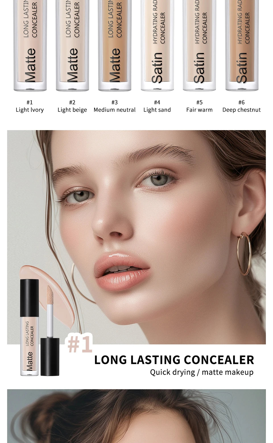 Full Coverage Long-Lasting Matte Liquid Concealer