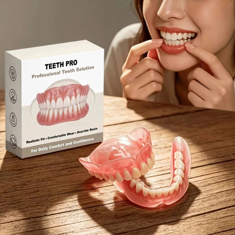 Comfortable Silicone Upper and Lower Denture Set