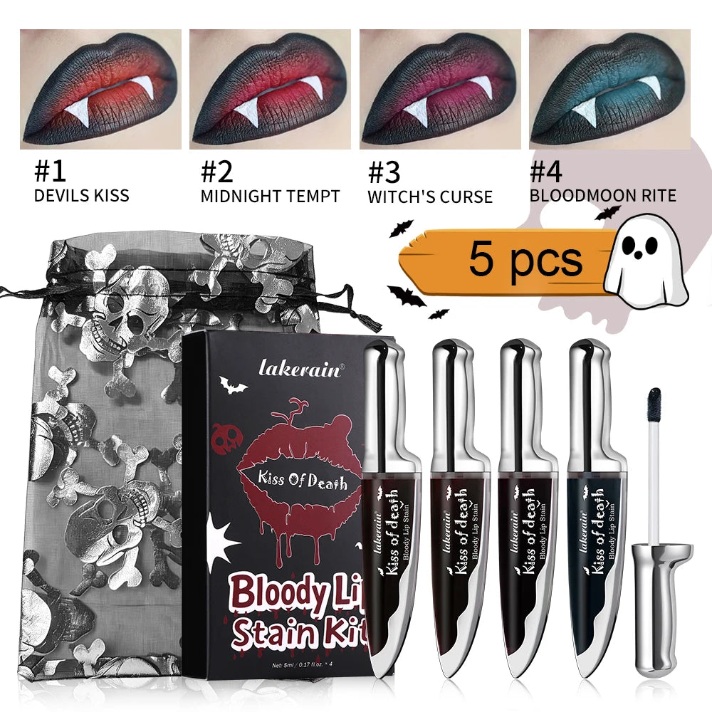 Long-Lasting Bloody Lip Stain for Halloween and Gothic Makeup - 7