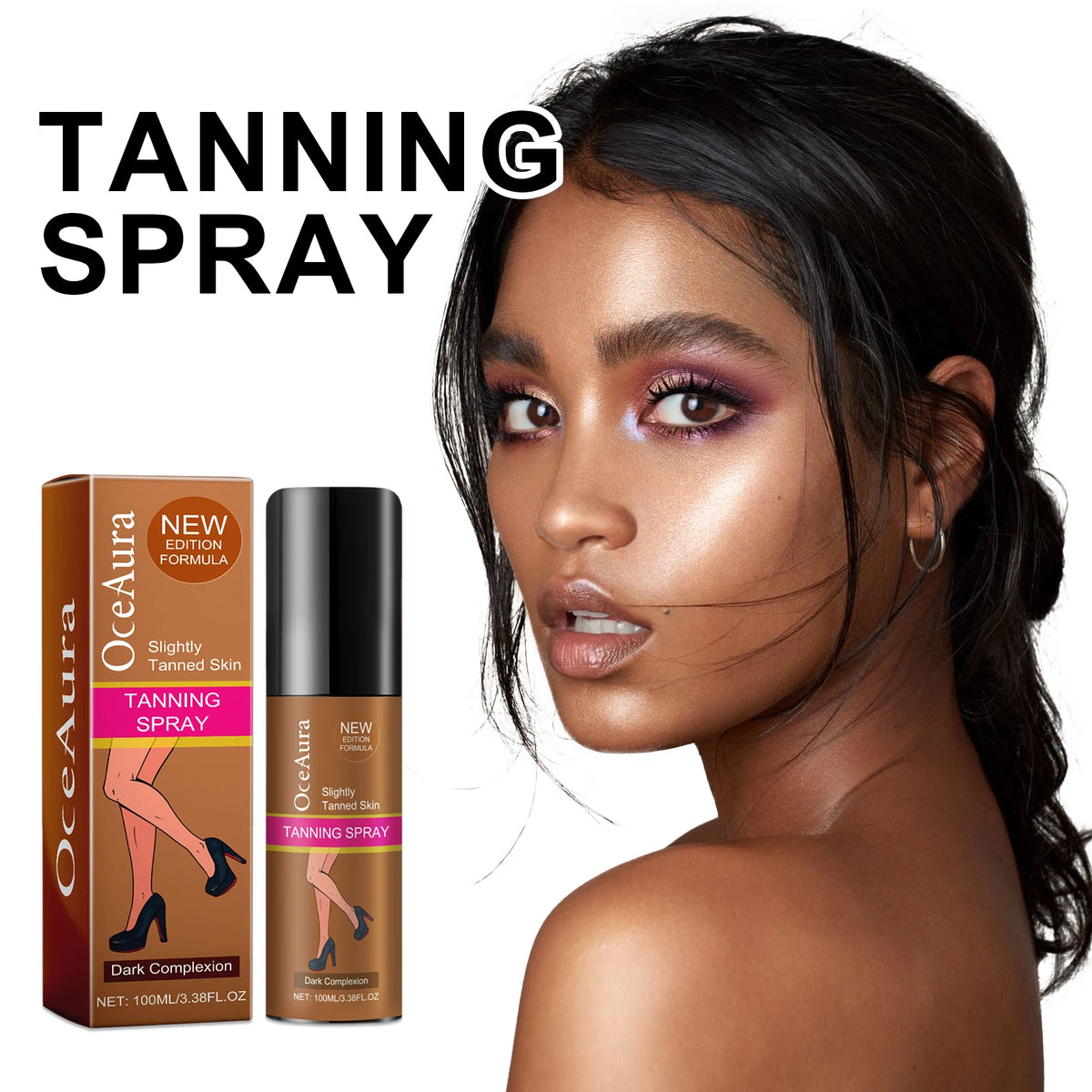 Sunless Self-Tanning Body Spray for Natural Glowing Skin