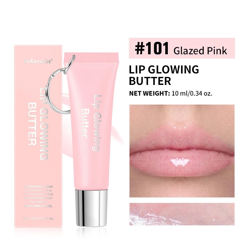 Moisturizing Lip Glowing Butter Gloss with Keychain