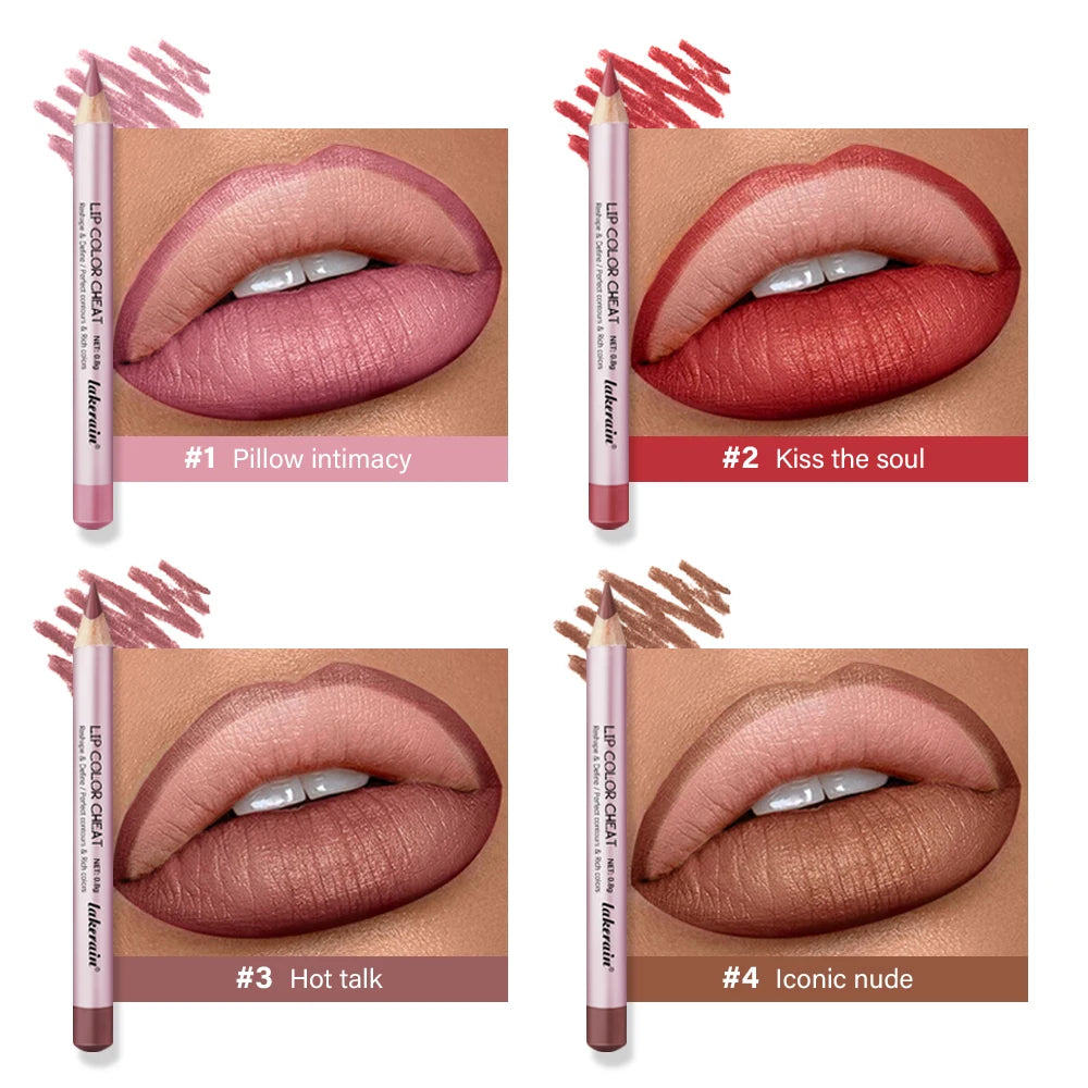 Waterproof Matte Lip Liner Pencil Set for Defined Lips - 5